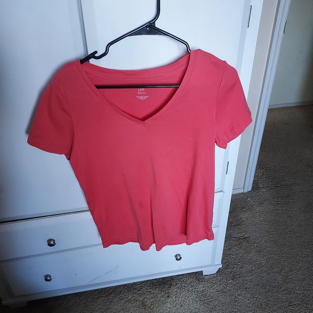 J. Jill pink v neck tee